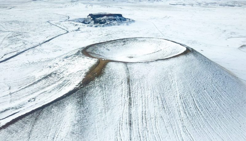CHINA-INNER MONGOLIA-VOLCANO-SNOW SCENERY (CN)