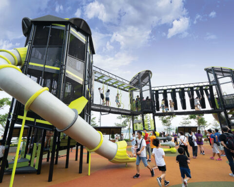 One of the play facilities at the new Kun Iam Statue Waterfront Leisure Area