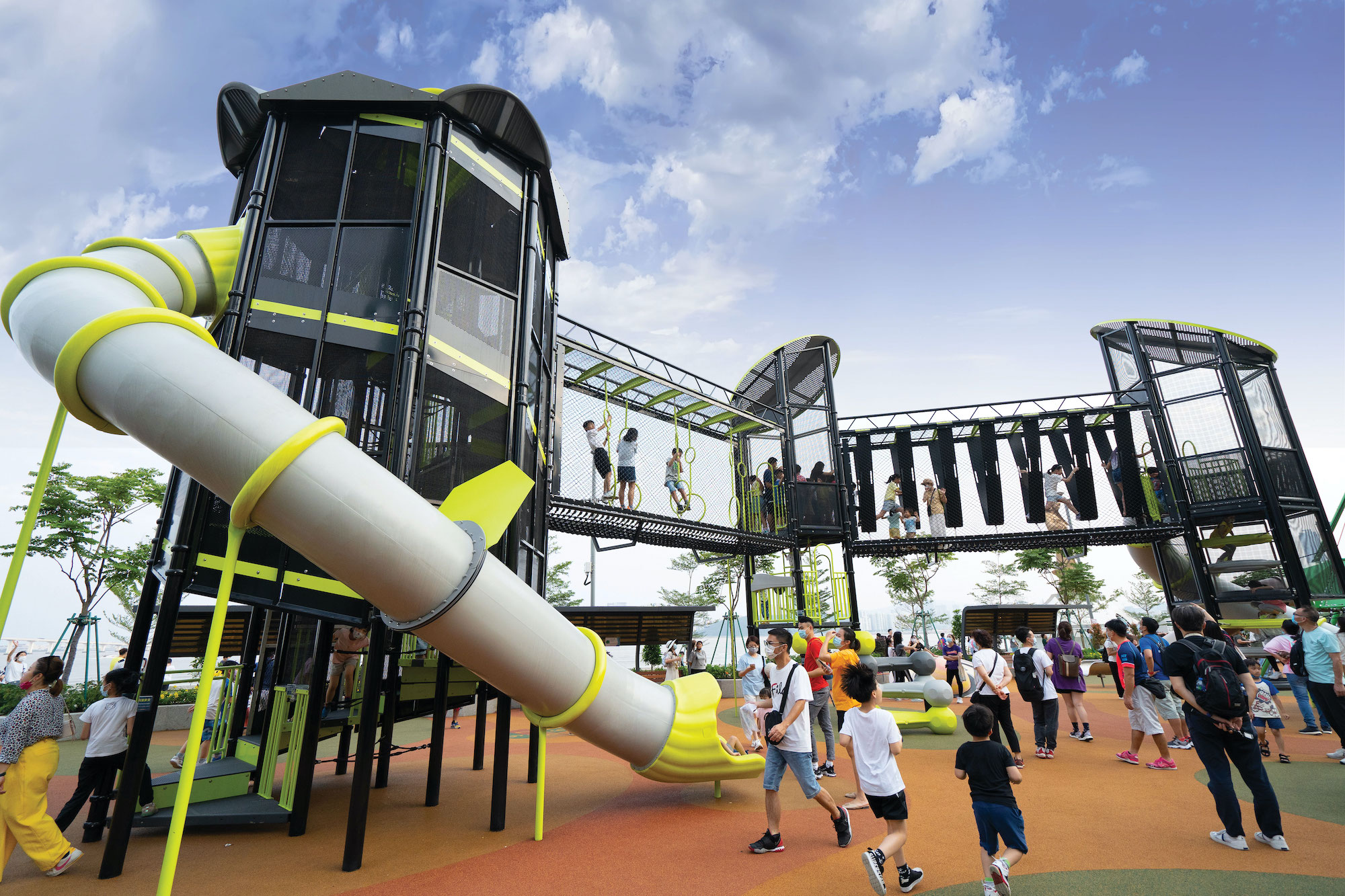 One of the play facilities at the new Kun Iam Statue Waterfront Leisure Area