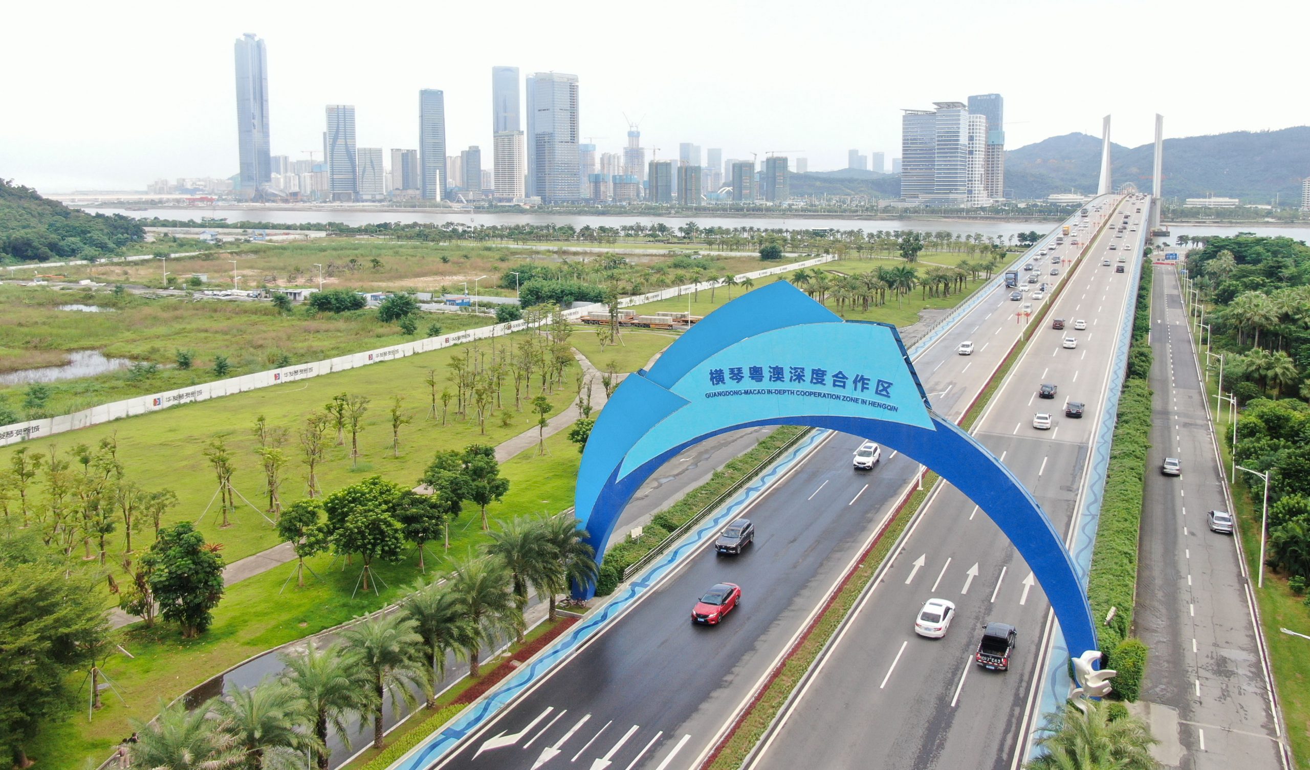 A view of Hengqin Bridge in Zhuha