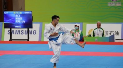 karate champion Kuok Kin Hang won Macao’s first-ever medal in any sport at the 2021 National Games of China
