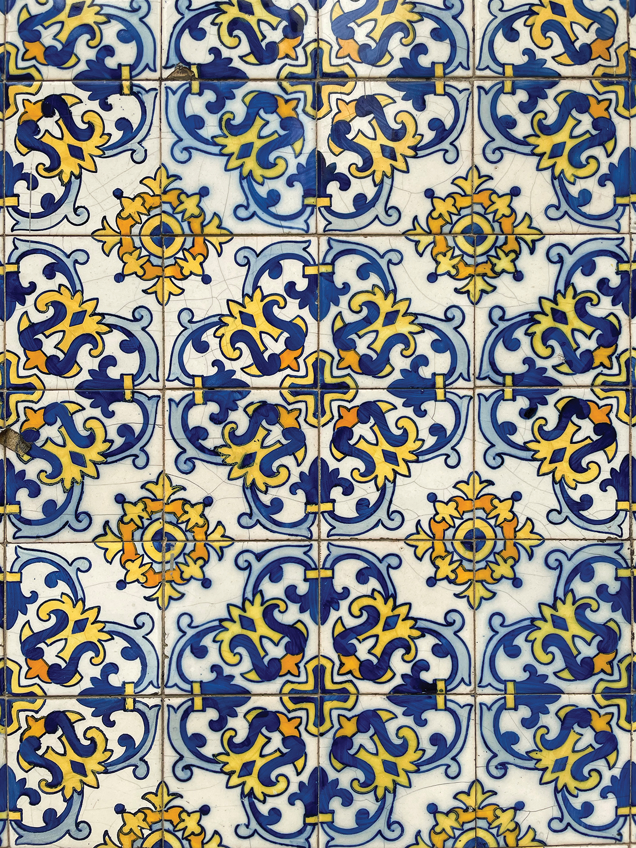 Intricate azulejos add colour and life to the façade of the Portuguese School of Macao