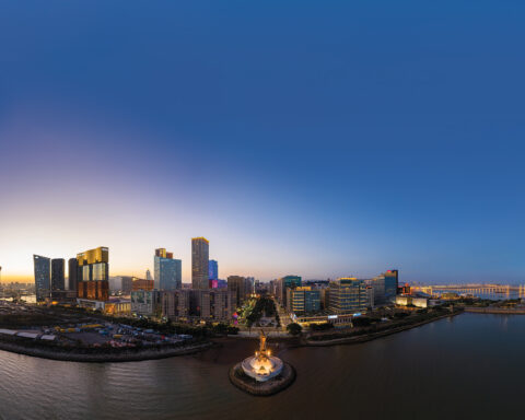 An aerial shot of Macao’s NAPE area