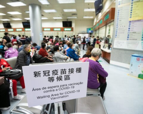 Waiting area for COVID-19 Vaccination