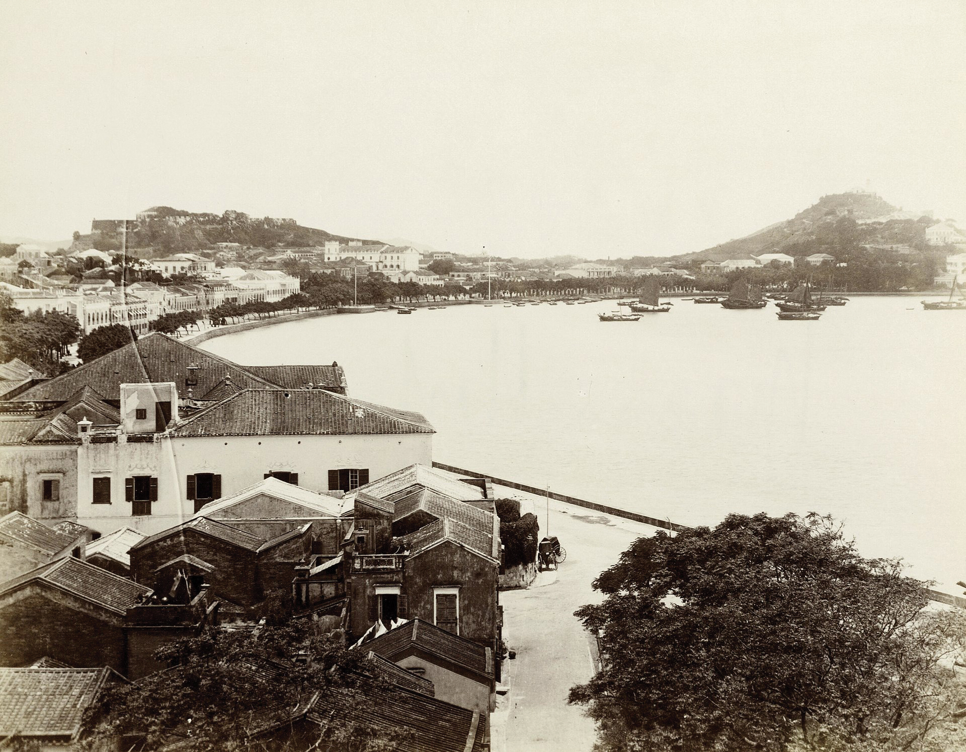 View of Macao photographed by Lai Afong in 1870s-1890s