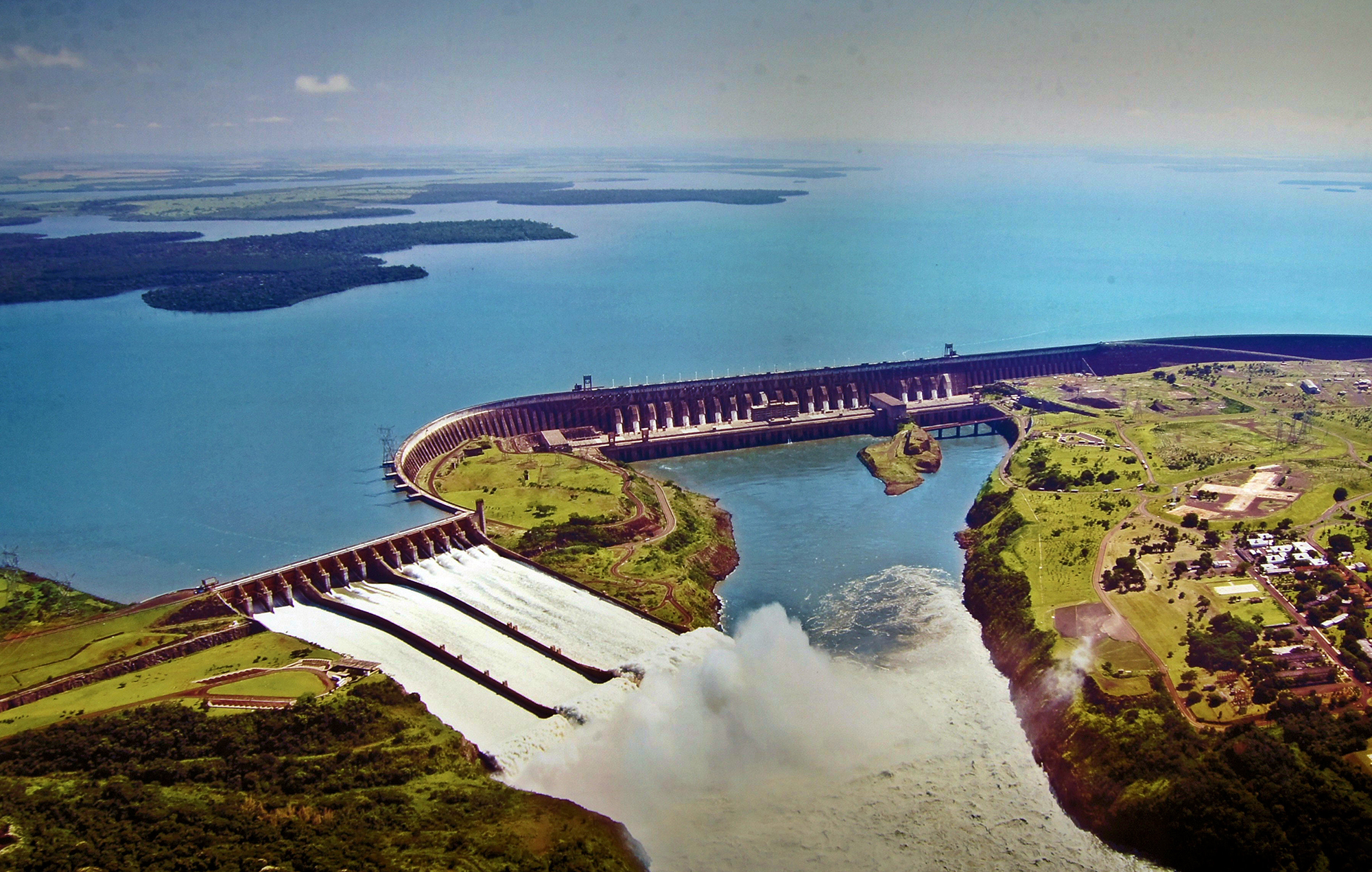 Itaipu Dam, completed in 1984, was only recently surpassed in electricity production by China's Three Gorges Dam