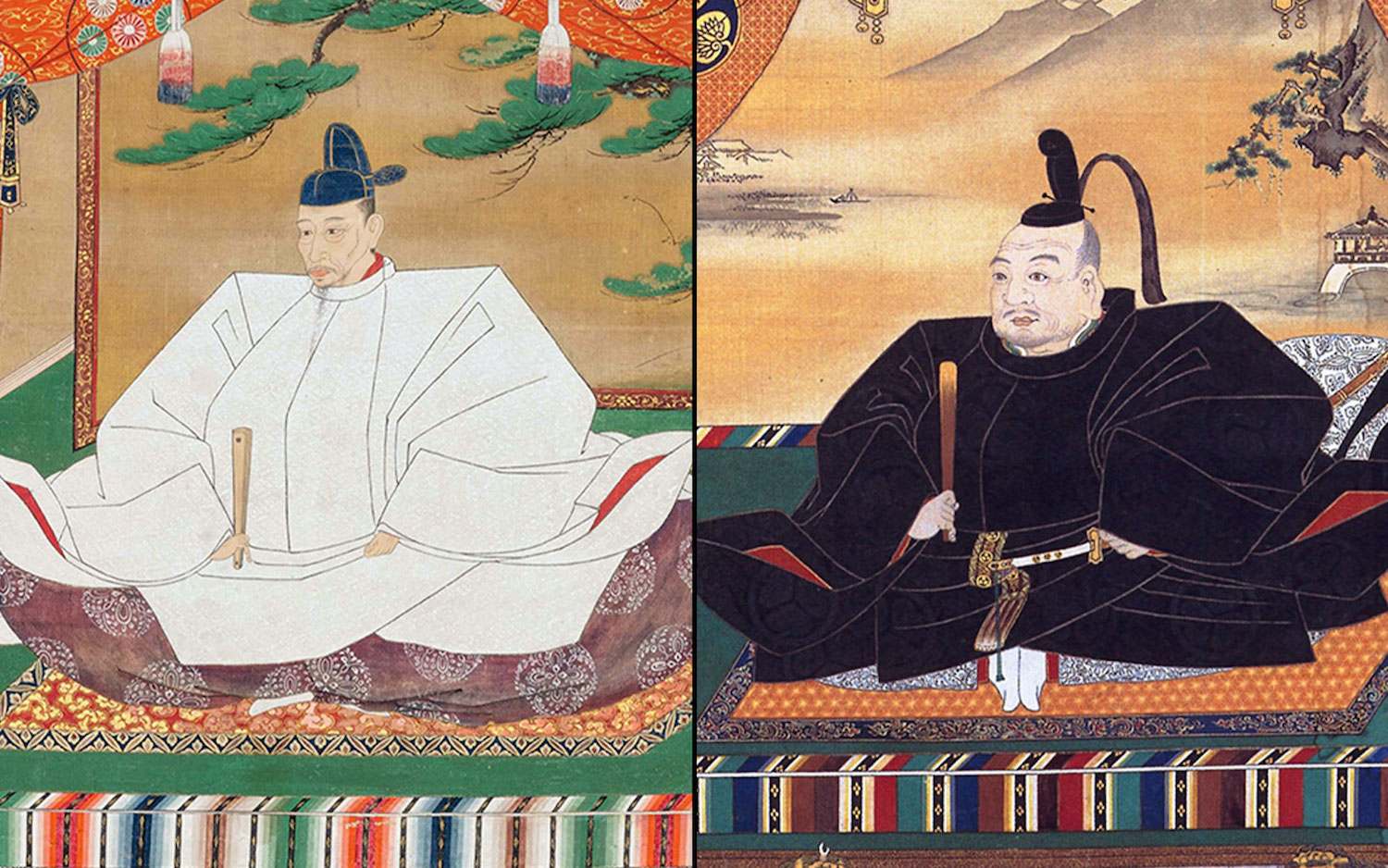 Toyotomi Hideyoshi (right); Tokugawa Ieyasu (left)