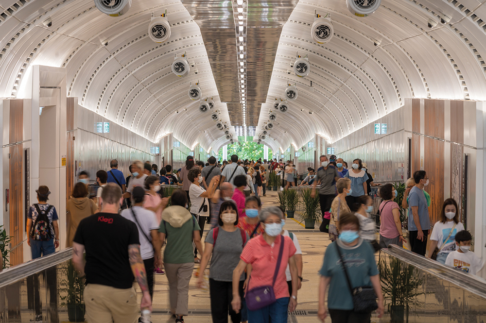 Inviting inside and out, many have taken to using the tunnel area as a place to gather and meet with friends