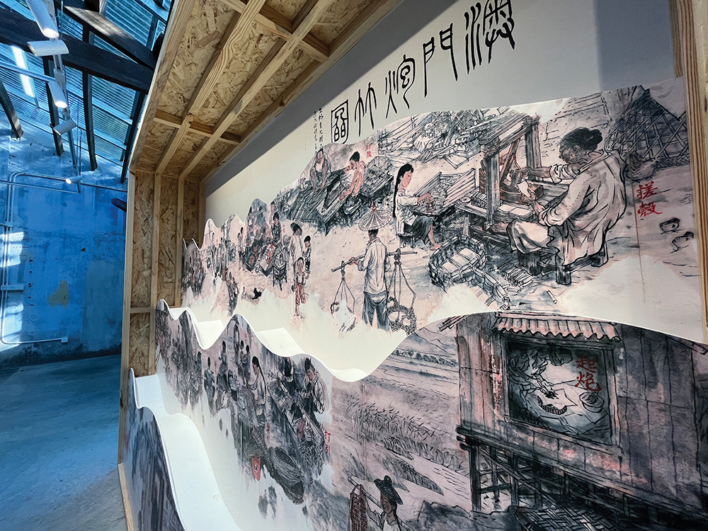 A copy of Lio’s “Macao Firecracker Factory Map” now on display at the exhibition
