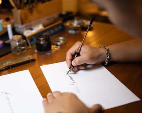 Silva has practiced calligraphy for over a decade