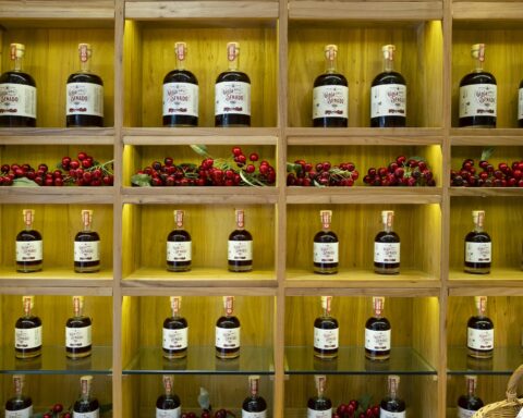 Ginja do Senado honours the sweet Portuguese liqueur ginjinha, a morello cherry-infused brandy