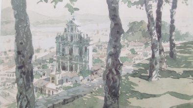 The troubled life and enduring legacy of George Smirnoff; View of the ruins of São Paulo Church (1944) Watercolour