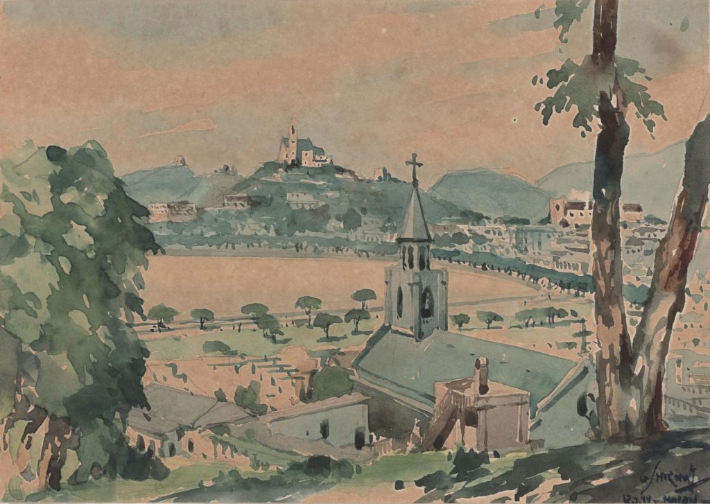 View from Hospital Conde de São Januário – Museu de Arte de Macau (1945) Watercolour
