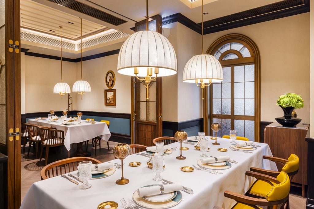 The Palace Restaurant has been reimagined as a high-end restaurant that serves delectable dishes such as confit egg yolk tart and abalone Wellington
