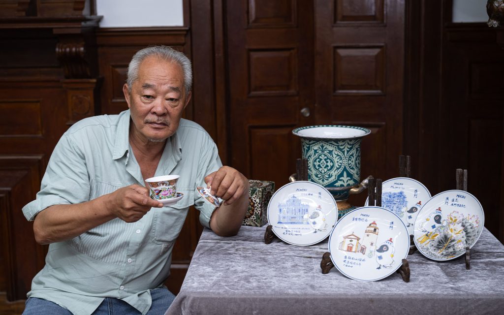 Ceramic artist Lei Iat Po integrates local cultural motifs into his porcelain works