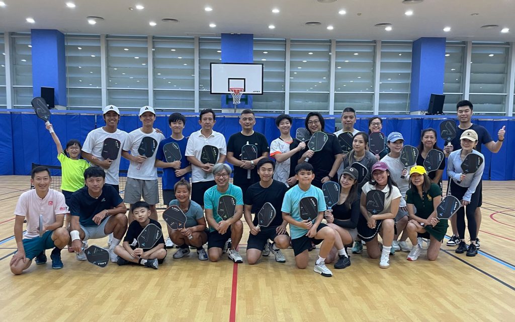 Members of Leung’s WeChat group get together weekly to play pickelball