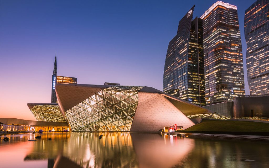 The Guangzhou Opera House, first conceived by Zaha Hadid in 2002, kicked off a series of innovative structures in the country from the acclaimed architect and her firm