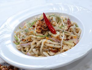 Stir-fried dace noodles are a popular dish at Son Tak Kong