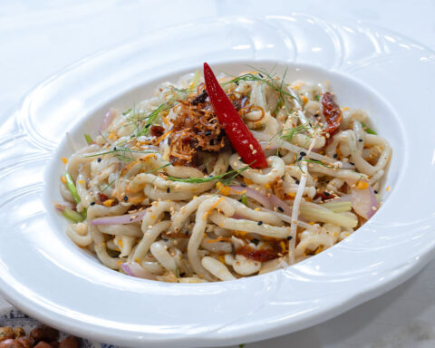 Stir-fried dace noodles are a popular dish at Son Tak Kong