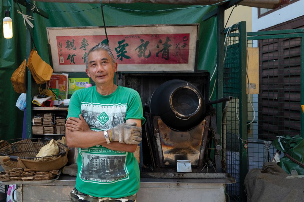 António Chao started roasting chestnuts with his father more than 40 years ago