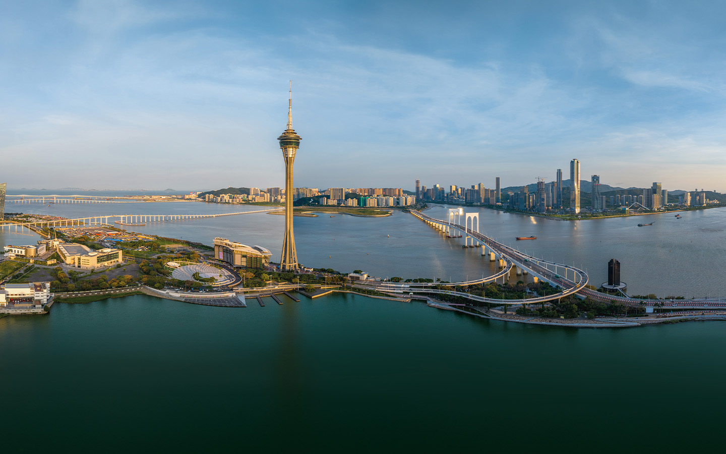 A bird’s eye view from the southern tip of Macao Peninsula shows just how much the city has grown since its return to the motherland