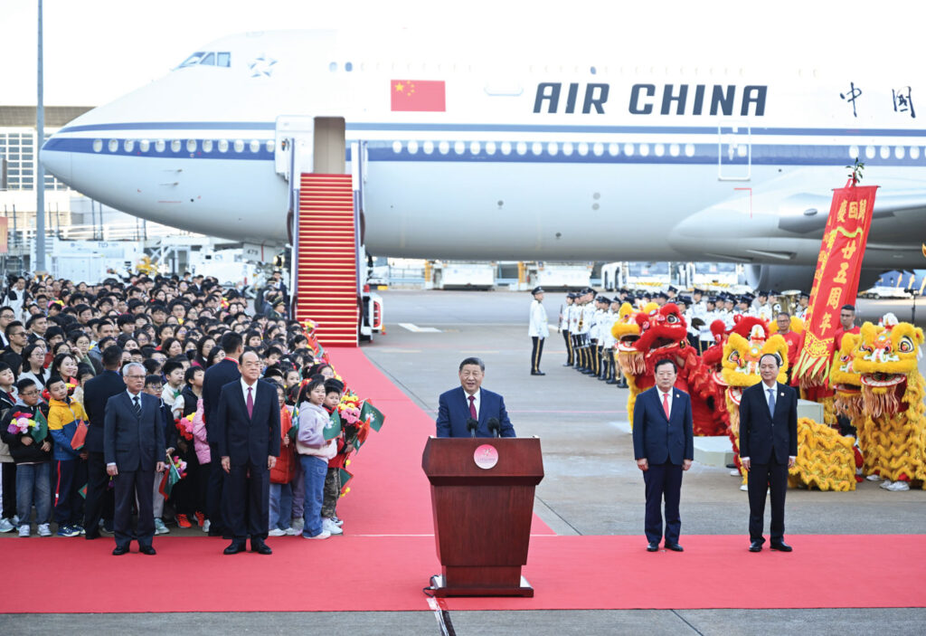 Upon his arrival, President Xi expressed his happiness to be back in Macao for the first time in five years