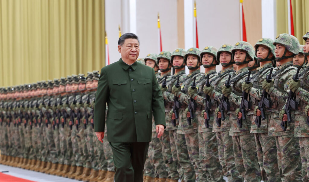 During his time in Macao, Xi inspected the PLA forces stationed at Taipa