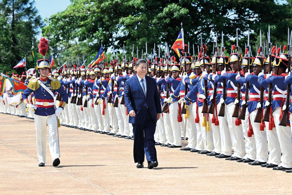 President Lula da Silva held a grand welcome ceremony for President Xi Jinping to Brazil