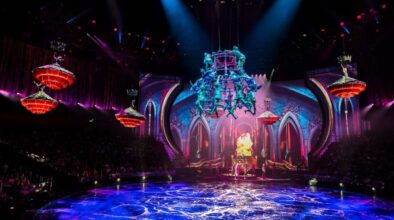 One of the visually rich show’s most riveting scenes involves a set piece called the Human Chandelier