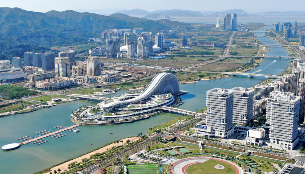 The Guangdong-Macao Intensive Cooperation Zone in Hengqin (left) gives the SAR (right) the space it needs to spread out and diversify its economy