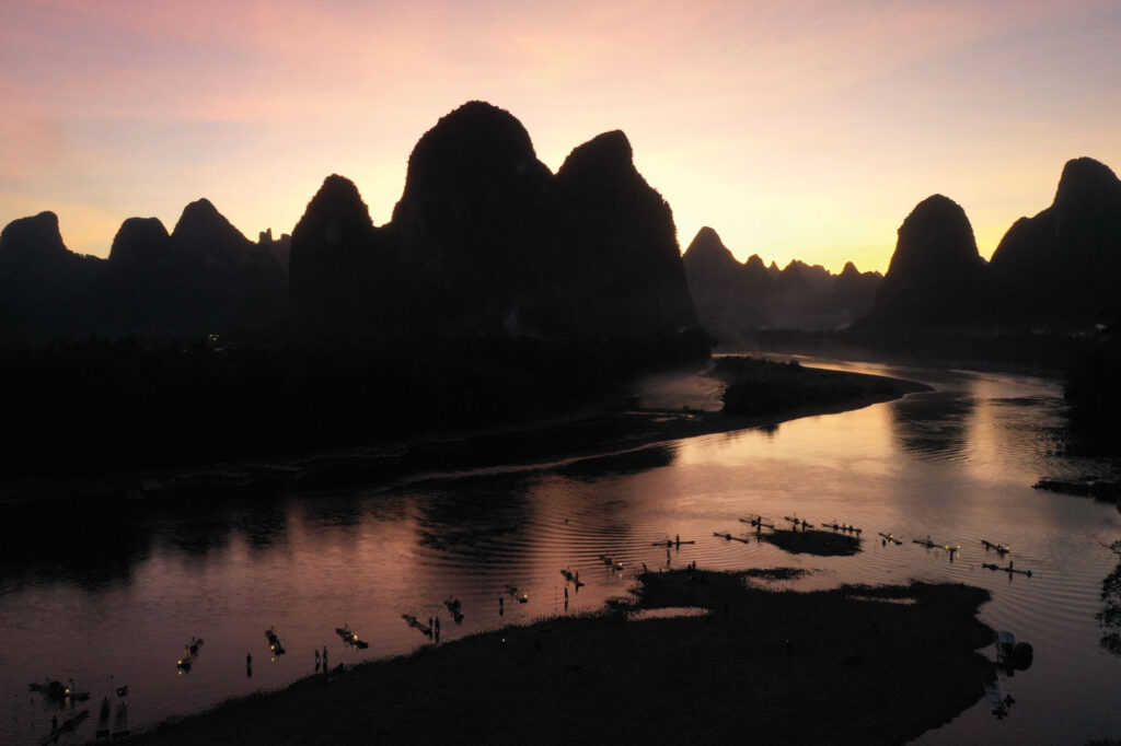 The otherwordly landscapes of Yangshuo County, near Guilin, draw outdoor enthusiasts from Macao