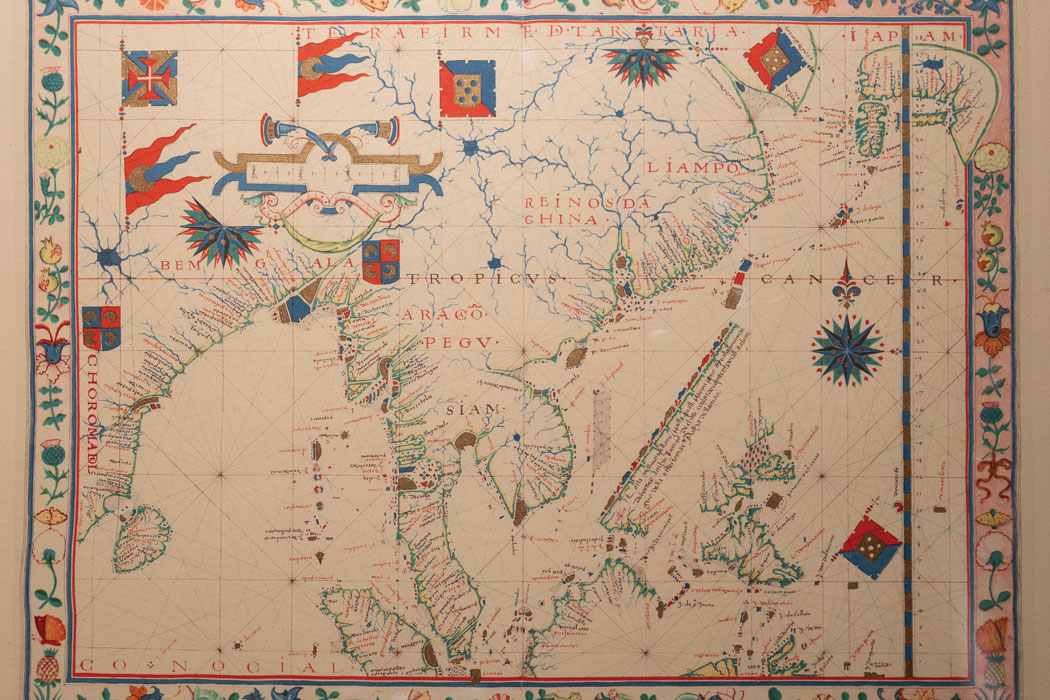 This segment of Fernão Vaz Dourado’s 1571 atlas shows the first time the word “Macao” was incorporated into a map