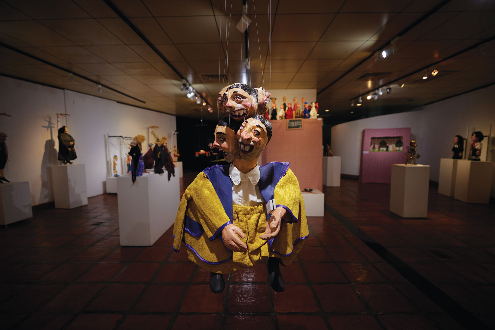 One of Elisa Vilaça’s highly expressive Portuguese-style puppets, made for Teatro Dom Roberto shows