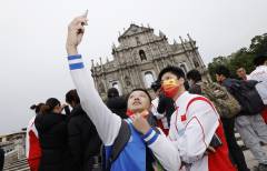 The delegation visited the city’s UNESCO-listed World Heritage sites – including the Ruins of St Paul’s – after the flag-raising ceremony
