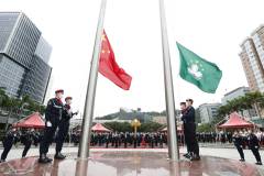 The flag-raising ceremony on 20 December is held annually to celebrate the anniversary of the establishment of the Macao Special Administrative Region