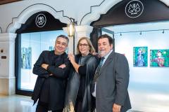 Amagao Gallery’s managing partners (left to right) Victor Hugo Marreiros, Lina Ramadas and Jose I Duarte, posed for a photo during the gallery’s grand opening last year