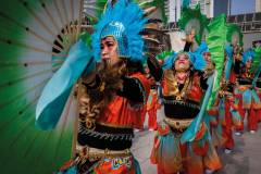Members smile exuberantly as they perform at Sinulog