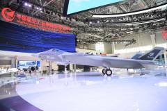A J-20 stealth fighter jet model