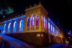 The Moorish Barracks, takes on a new dimension during the “Light Up Macao 2023”. In collaboration with MGM and local artist Lok Hei, dynamic animations are projected onto the building, telling the transformative tale of the city