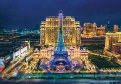 The Parisian Macao, located on the Cotai Strip, opened on 13 September 2016. The Eiffel Tower replica is exactly half the size of the real landmark.