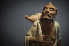 A ceramic man gazes skywards in the ‘Exhibition of Shiwan Ceramics from the MAM Collection’ at the Macao Museum of Art. Shiwan ceramics hail from a district in Foshan and were developed in the region during the 16th century | Photo by António Sanmarful