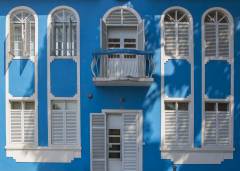 Façade of Blue House, Social Welfare Bureau of Macau