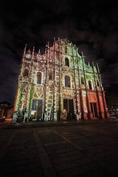 The Ruins of St Paul’s are lit up throughout December as part of the annual Macao Light Festival, organised by the Macao Government Tourism Office | Photo by António Sanmarful