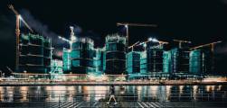 A night-time scene of a residential complex under development in Zone A of the Macau New Urban Zone is the subject of this photograph, which earned Chon Ka Hou second place in the Macau Open category
