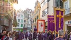 The solemn procession passes St Dominic’s Church