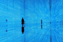 The Infinite Crystal Universe is a matrix-like space that appears to extend boundlessly in all directions