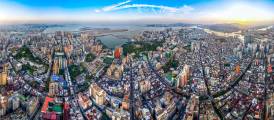 This may look like a mirror image but it’s not. Instead, it shows Macao in all of her glory.丨Photo by Lou Lam Kit, courtesy of the Government Information Bureau