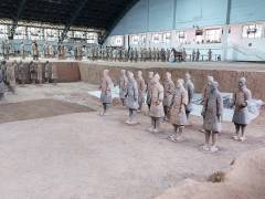 The excavation continues at the mausoleum complex, with more recent discoveries placed near an on-site lab for further studies. Early last year, archaeologists uncovered 200 more warriors of the Terracotta Army.