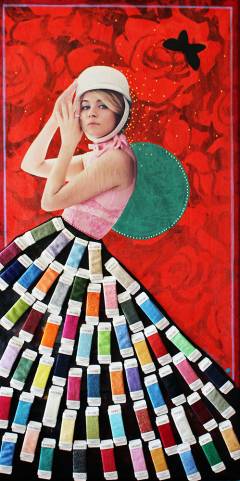 Raquel Gralheiro | Untitled | Mixed media on canvas | 80 x 40 cm